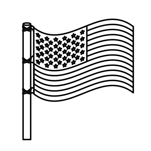 Postać ikony flagi Stanów Zjednoczonych — Wektor stockowy