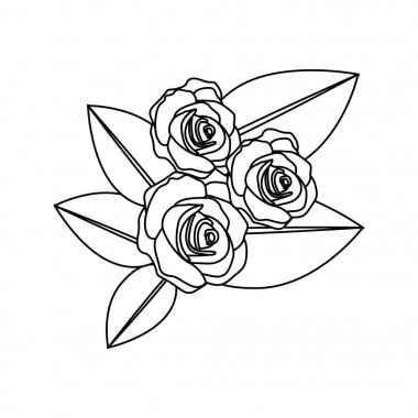 Bırak simgesi olan gül yaprakları rakam