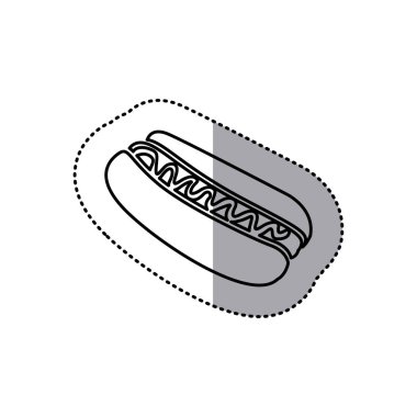 şekil sosisli sandviç lokanta simgesi