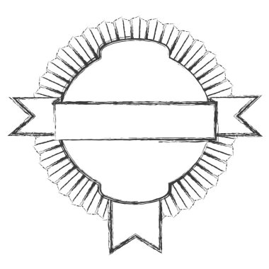 Orta şerit ile dairesel amblemi tek renkli kroki