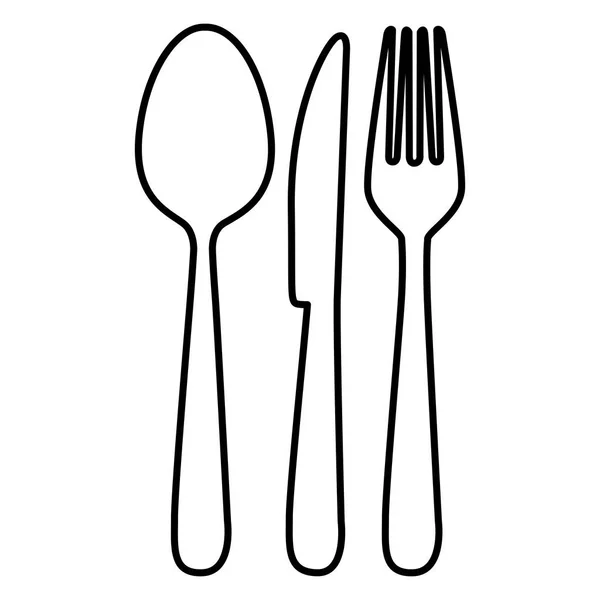 Figure cutlery tools icon — Stock Vector