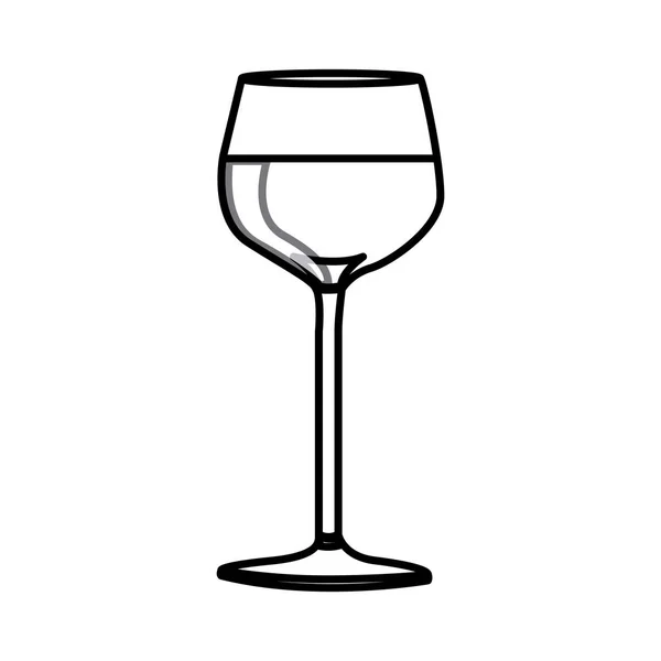 Figure wine inside the glass icon — Stock Vector