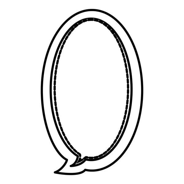 Figur Oval Chat Blasen Symbol — Stockvektor