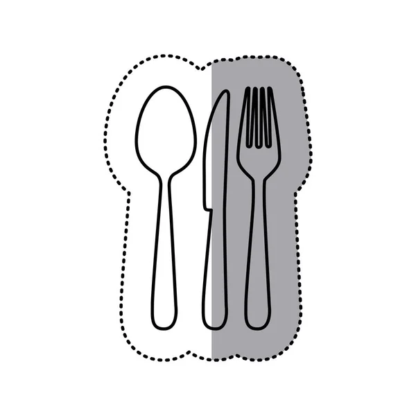 Figure cutlery tools icon — Stock Vector