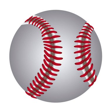 Beyzbol topuyla beyaz arka plan