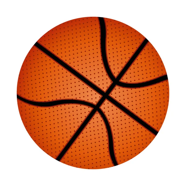 Белый фон с баскетбольным мячом — стоковый вектор