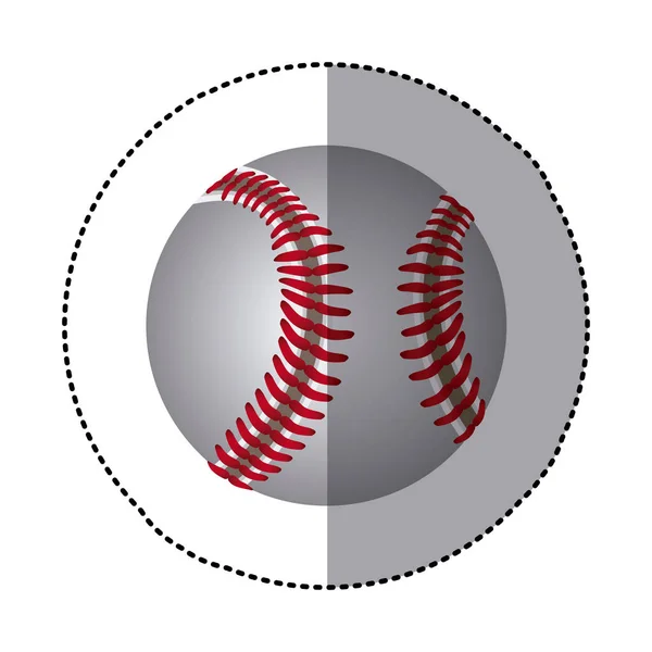 Etiqueta de fundo com bola de beisebol — Vetor de Stock