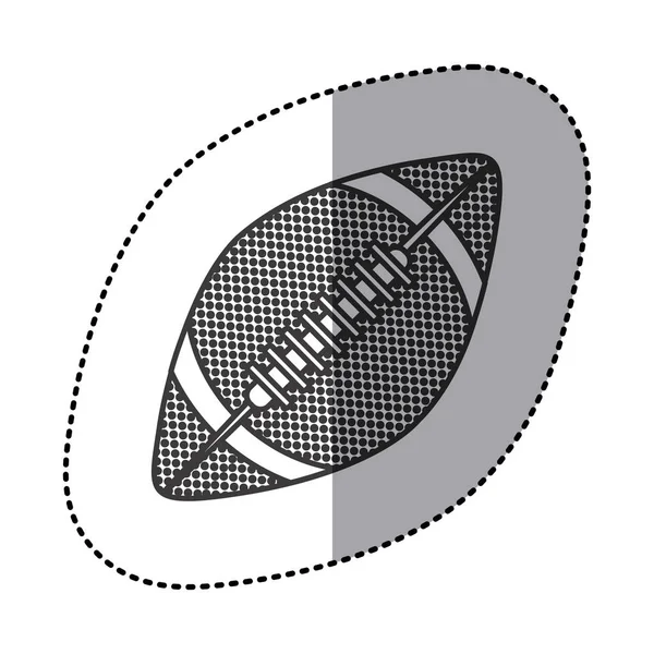 Αυτοκόλλητο σε κλίμακα του γκρι με μπάλα ποδοσφαίρου — Διανυσματικό Αρχείο