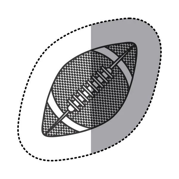 Graustufen-Aufkleber mit Fußball — Stockvektor