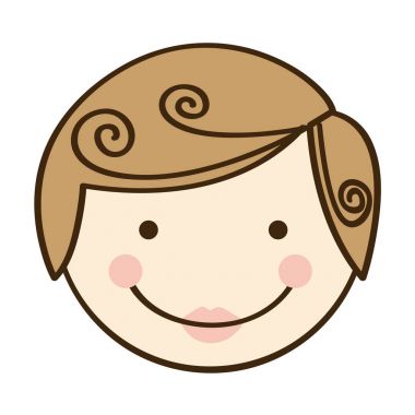 açık renkli siluet çizgi film adam yüz