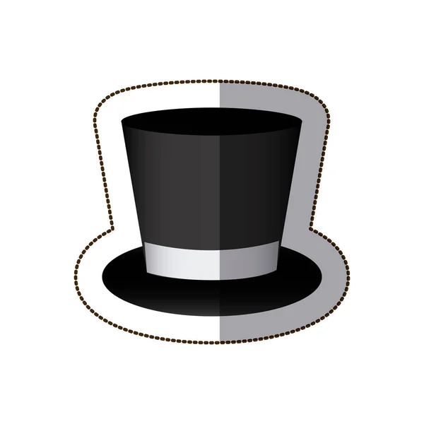 Nálepka barevná silueta kostým s klobouk ženich — Stockový vektor