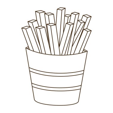 patates kızartması bölümüyle tek renkli dağılımı