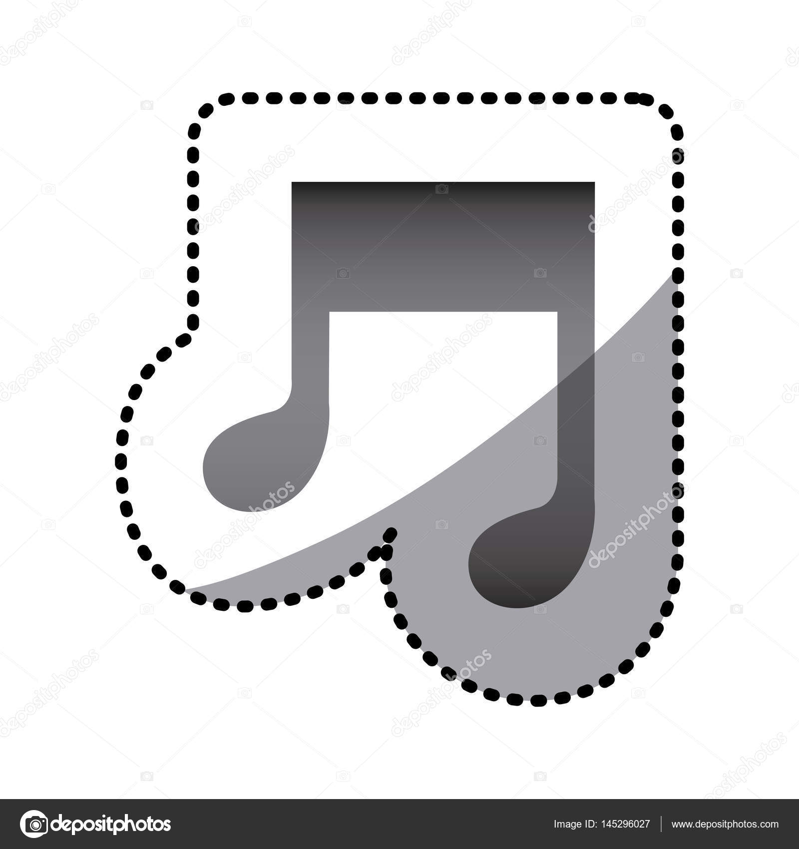 회색조 음악 기호 아이콘 스톡 벡터 - ©grgroupstock 145296027, image size:963x1024