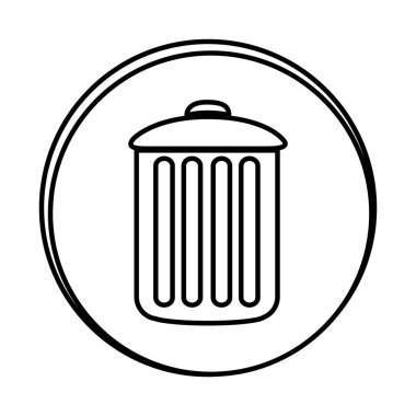 siluet simge simgesini çöp