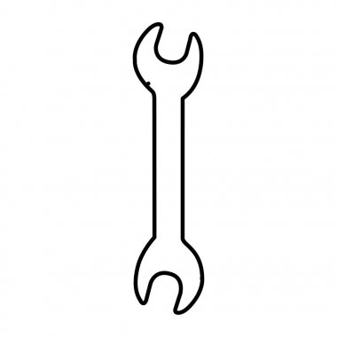 siluet İngiliz anahtarı aracı simgesini