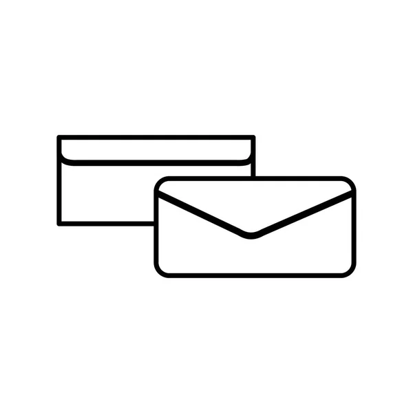 Figura letras de mensaje icono — Vector de stock