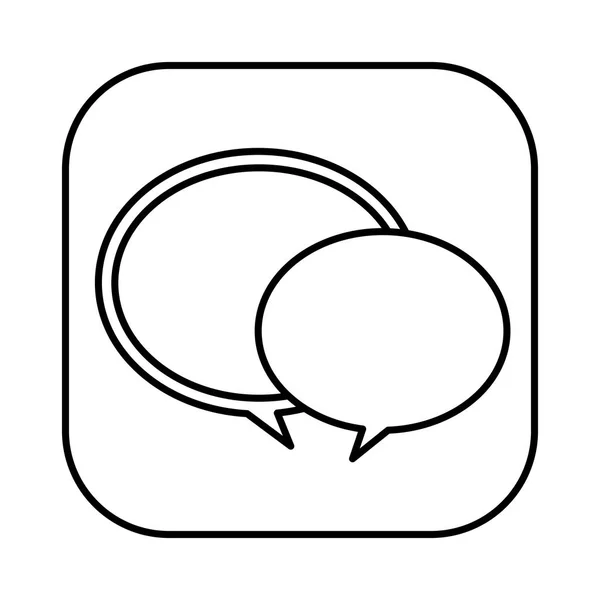 Figura ronda de chat burbujas icono — Vector de stock