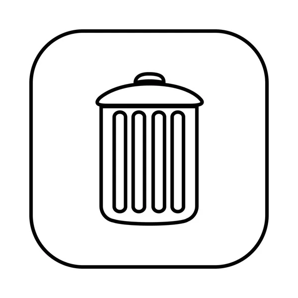 Figura símbolo puede basura icono — Vector de stock