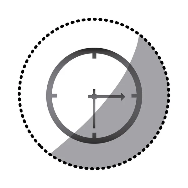 Grayscale wall clock icon — Stock Vector