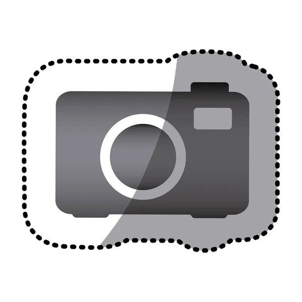 Ícone de foto de câmera em escala de cinza —  Vetores de Stock