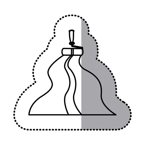 Figure à l'aide d'un rouleau de peinture icône — Image vectorielle