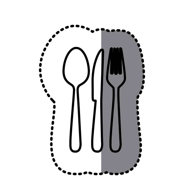 Icono de herramientas de cubiertos figura — Vector de stock