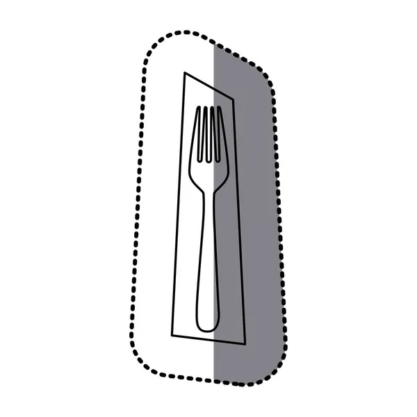 Figura tenedor imagen icono decorativo — Archivo Imágenes Vectoriales