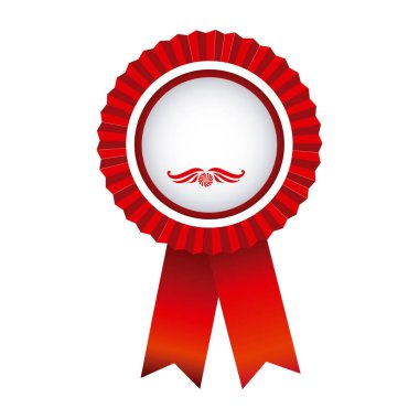 kurdele simgesi ile kırmızı yuvarlak amblemi