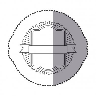 Kontur kare amblemi ile kurdele simgesi