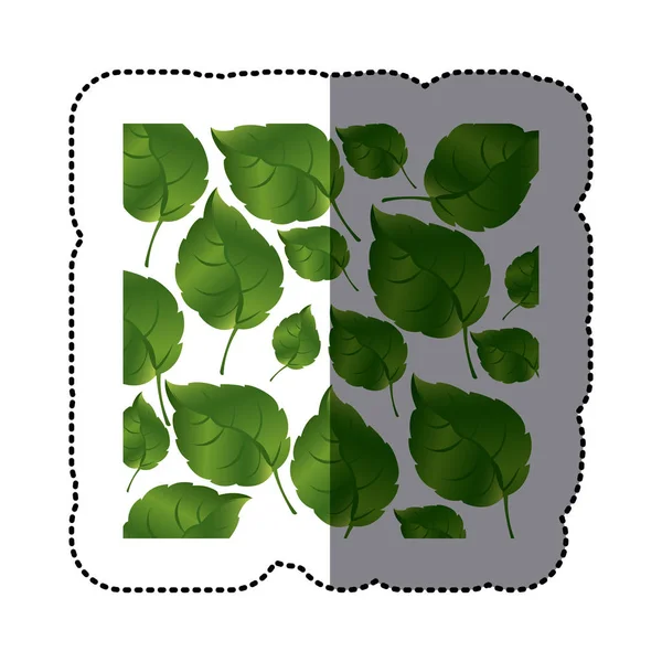 Yeşil yaprakları arka plan simgesi — Stok Vektör