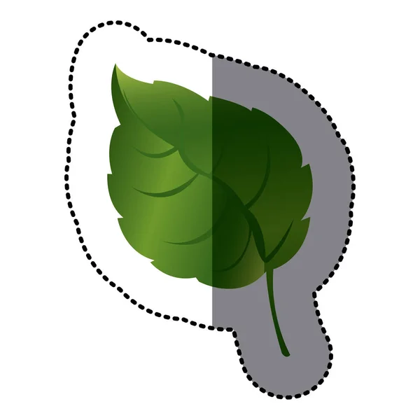 Icono de contraste de hoja verde — Vector de stock