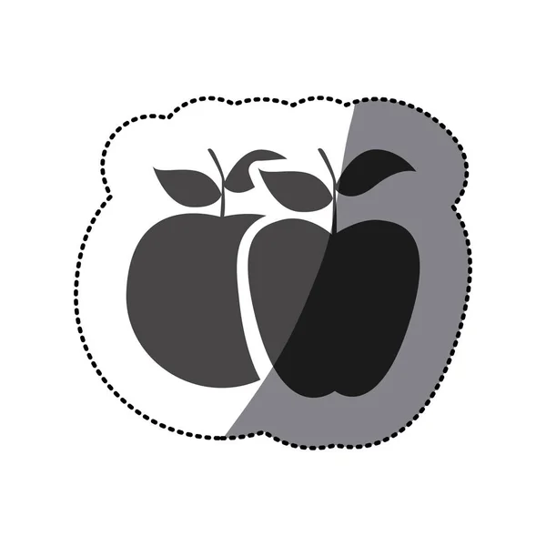 Graustufen unterscheiden sich bei Äpfeln — Stockvektor