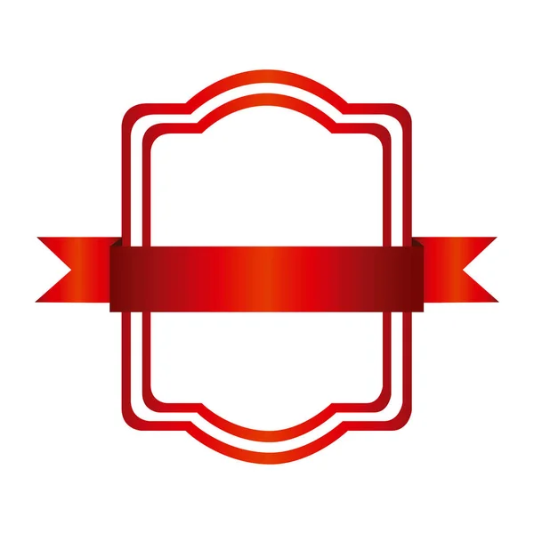 Röda torget emblem ikonen — Stock vektor
