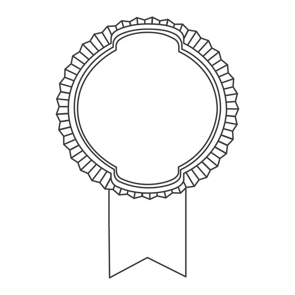 Emblème de la figure avec icône de ruban — Image vectorielle