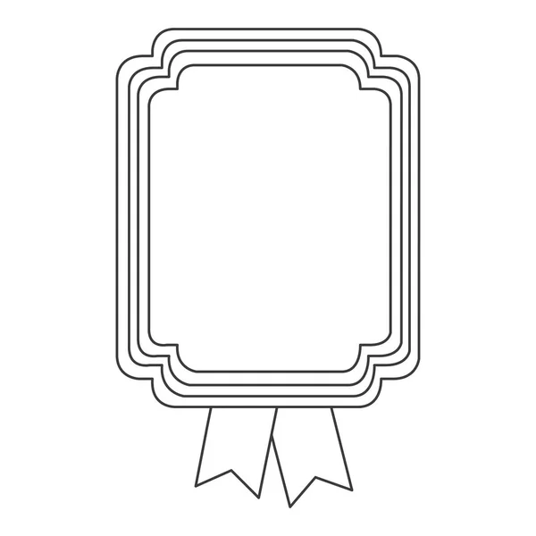Фігурна квадратна емблема зі стрічкою значок — стоковий вектор