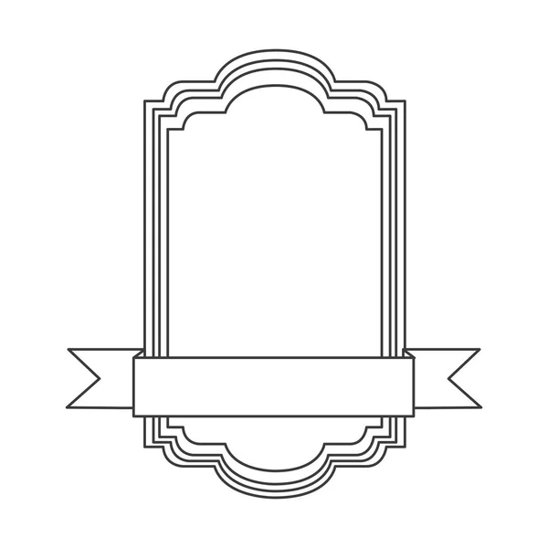 Figura ícone emblema quadrado —  Vetores de Stock