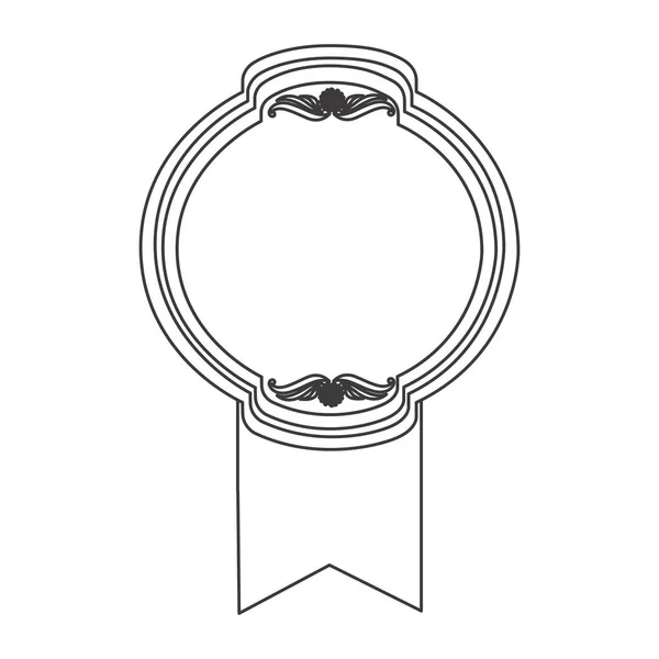 Фігурна емблема з символами всередині піктограми — стоковий вектор