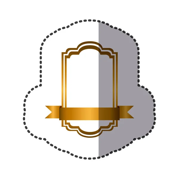 Gele vierkante embleem pictogram — Stockvector