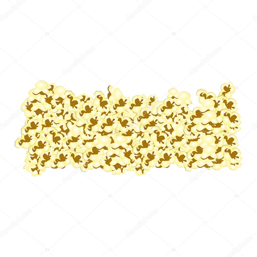 color background of popcorn with butter
