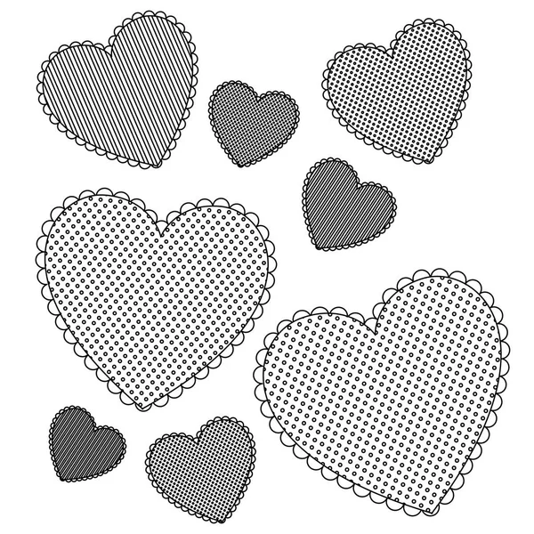 Silhouette coeur fond icône — Image vectorielle