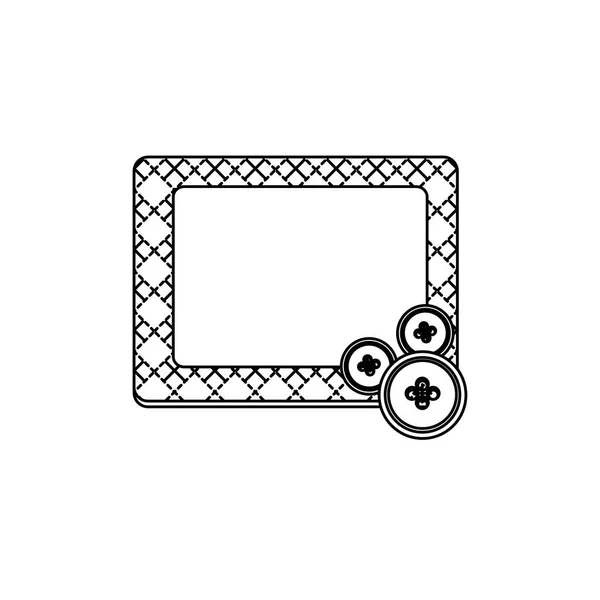 Sticker figures square framework icon — Stock Vector