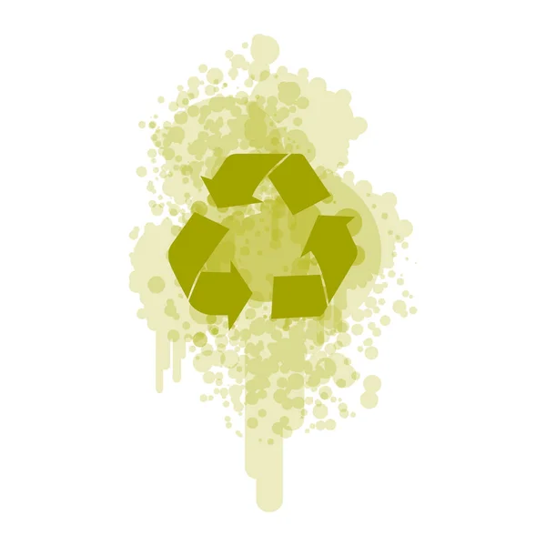 Green recycle symbol icon — Stock Vector