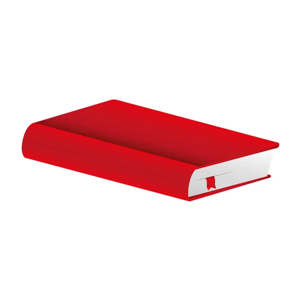 Livro vermelho ícone fechado — Vetor de Stock