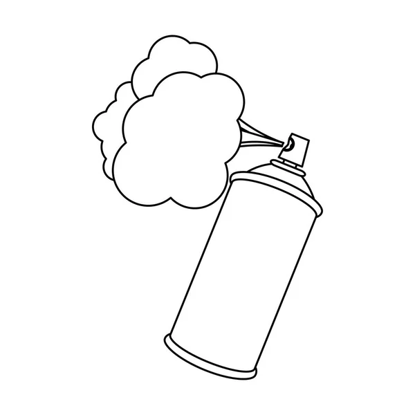 Gambar semprotan aerosol dengan ikon awan - Stok Vektor