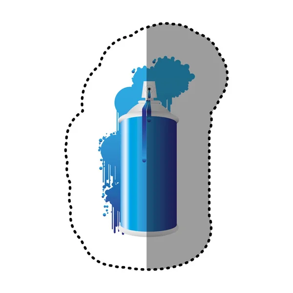Blue can aerosol sprays icon — Stock Vector