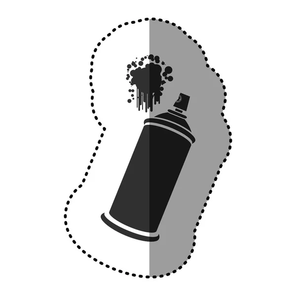 Black aerosol sprays with a stain icon — Stock Vector