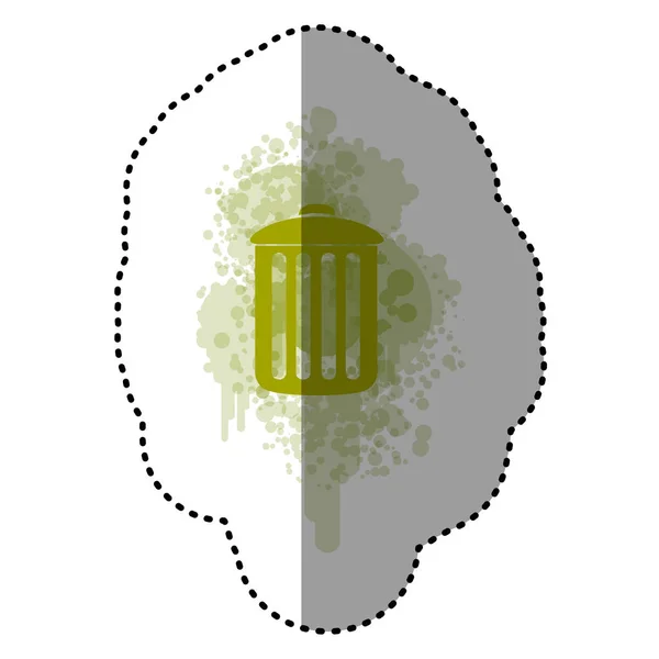 Groen recycle mand pictogram — Stockvector