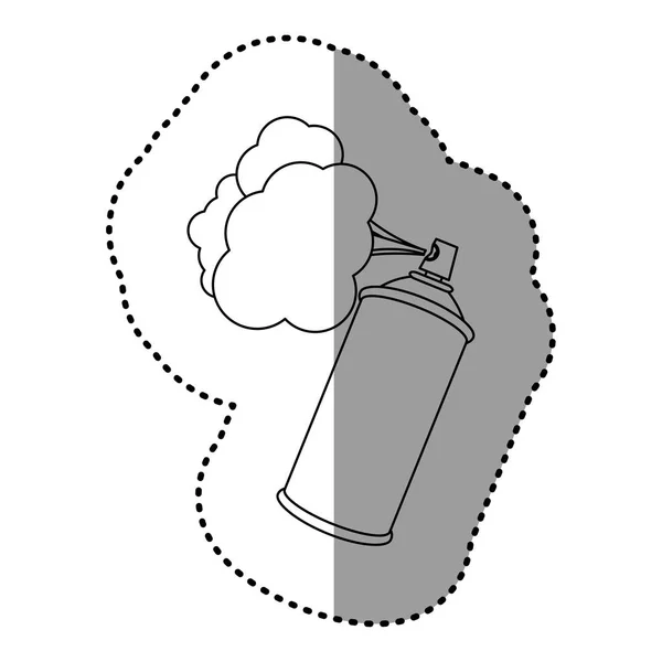 Aérosols de contour avec icône nuage — Image vectorielle