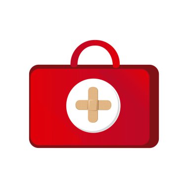 Kırmızı Çanta sağlık pembe hastane simgesiyle
