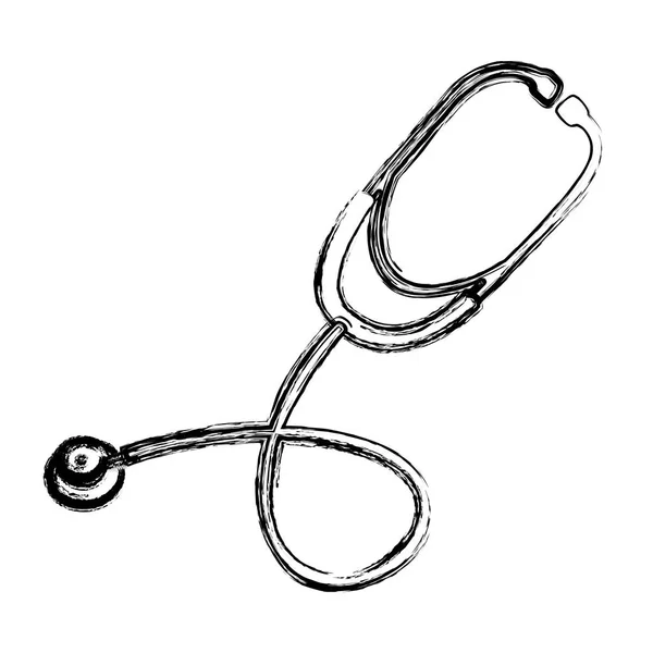 Profilikonen stetoskop behandling — Stock vektor